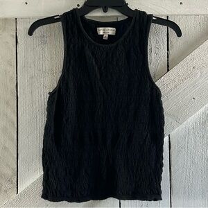 Black Textured Sleeveless Top by Madewell